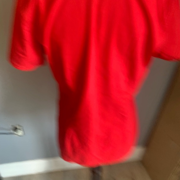 Land Prof Scrub Top Red Soft Stretch Wrinkle and Fade Resistant Small - Picture 3 of 6